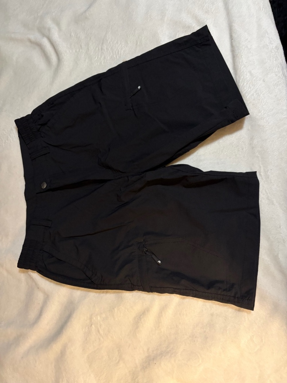 Men's Black Athletic Zip-Pocket Training Shorts